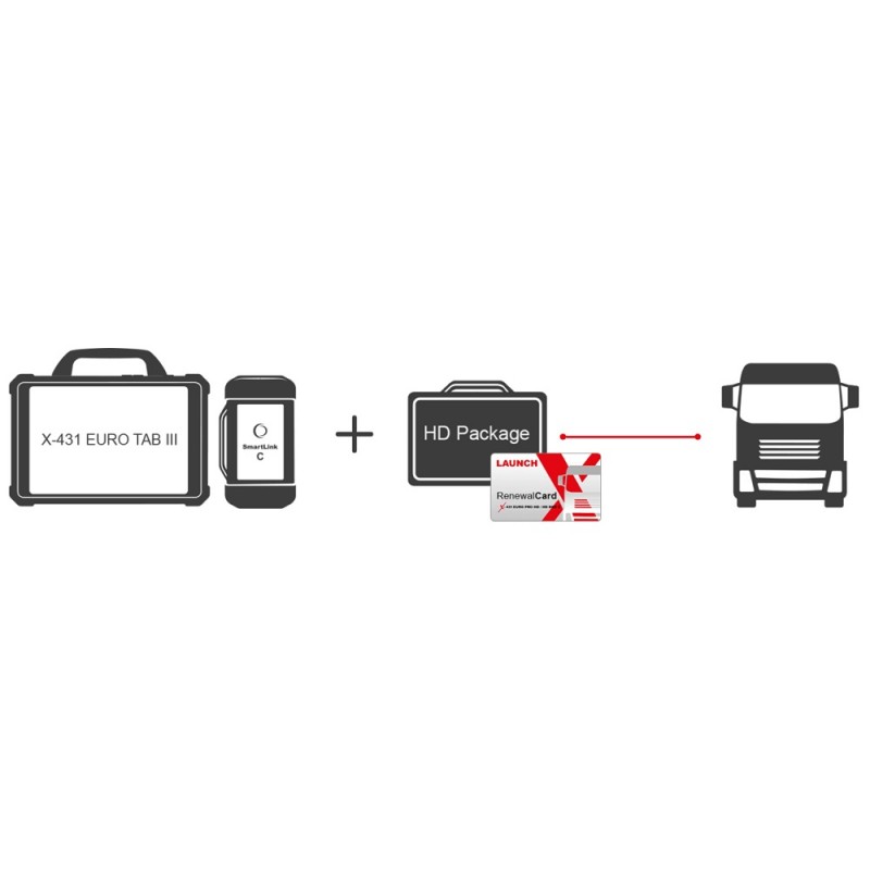 Launch X-431 HD Pack - Diagnostikos įranga