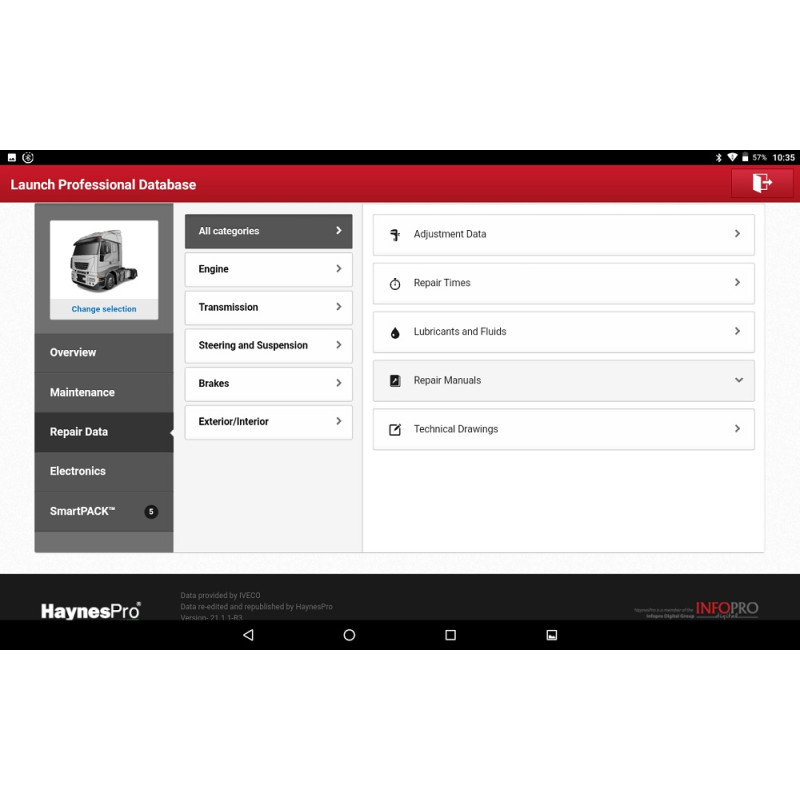 Launch TruckSet Database (HaynesPro) - Diagnostic equipment