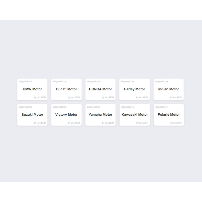 Launch Motorcycle Software - Diagnostic equipment