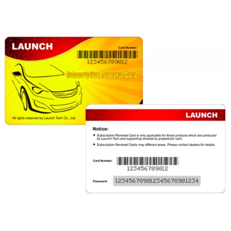 X-431 EURO TAB III, IMMO PAD software renewal card Launch -