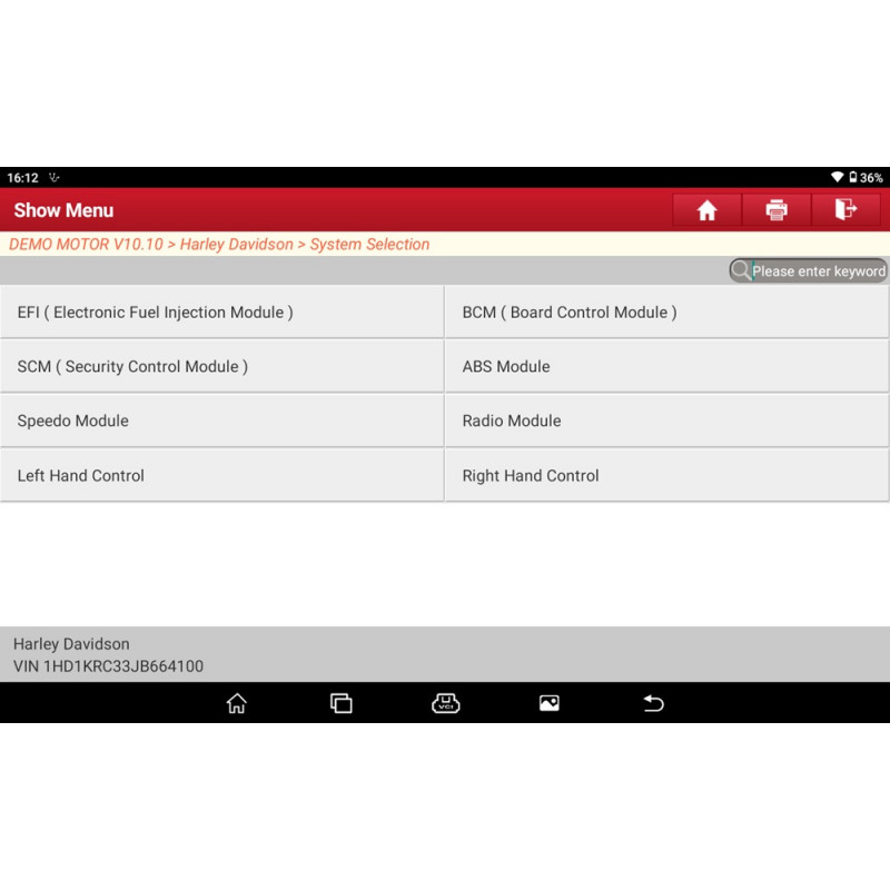 Launch CRP MOT IV - Motorcycle - Diagnostic equipment
